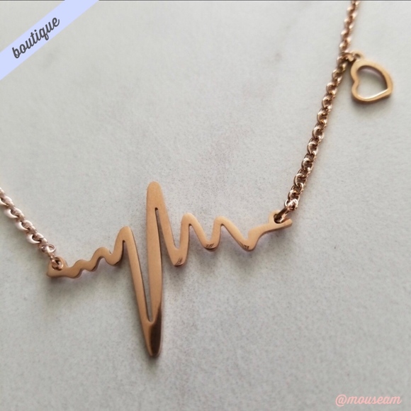 Jewelry - Heartbeat 18K Rose Gold Necklace